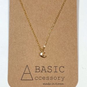 Tiny Crescent Moon Necklace
